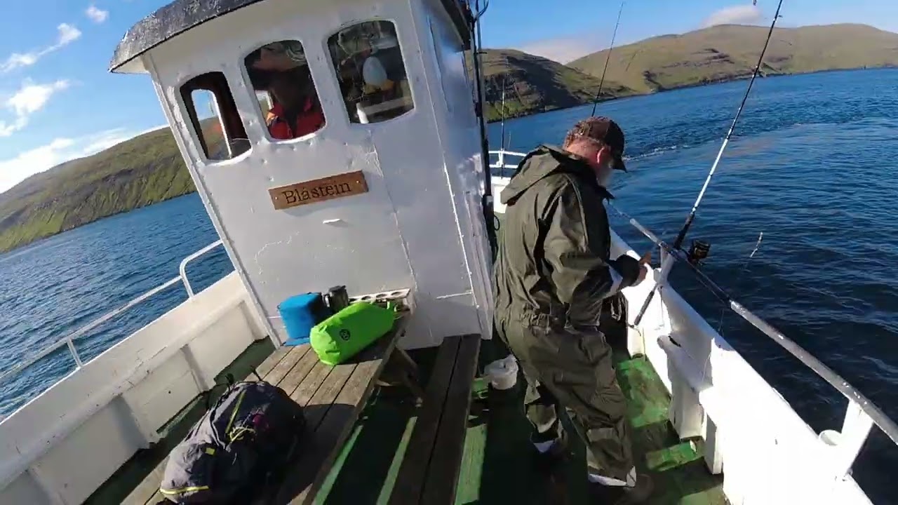 Faroe Islands fishing in Vestmanna with Blastein
