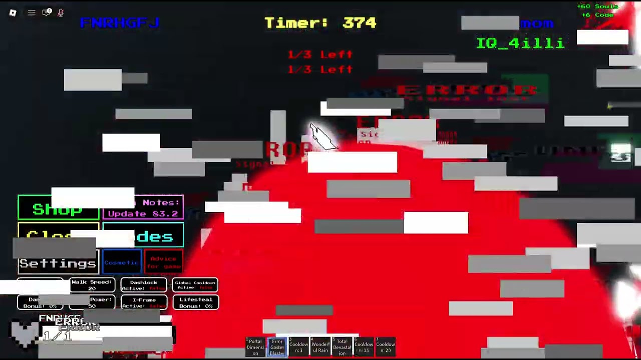 error vs 2 afterdusts in undertale timeline collapse
