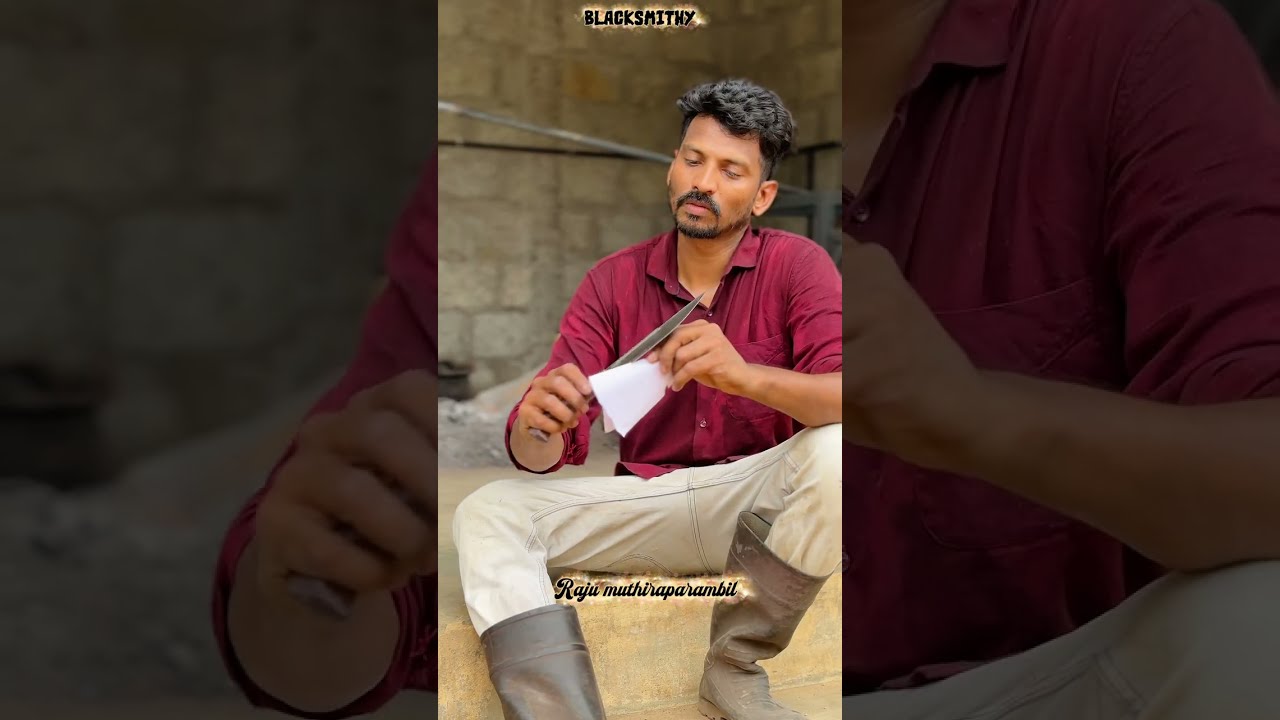 സൈക്കിൾ ആക്സിൽ കൊണ്ടൊരു show knife 🥰#reels #viral #blacksmith 