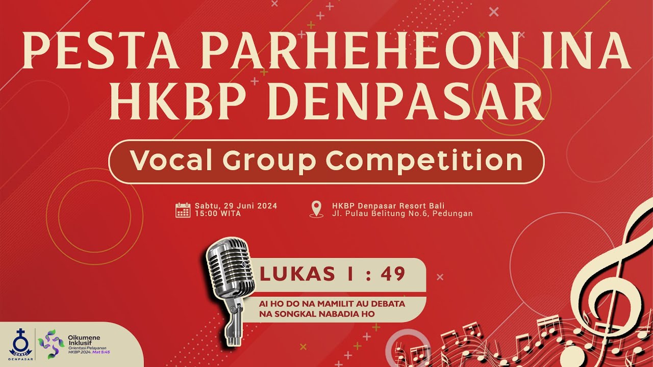 Lomba Vokal Group Ina HKBP Denpasar - Parheheon Ina HKBP Denpasar 2024 - HKBP Denpasar