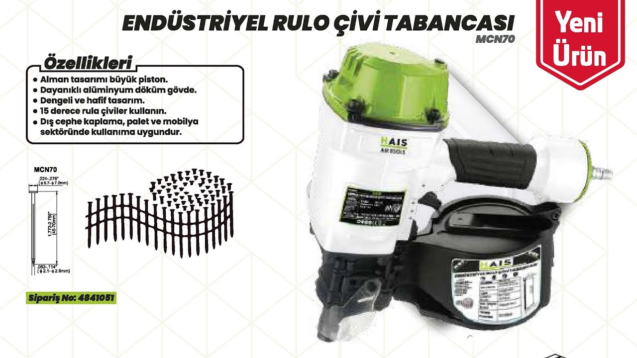 Endüstriyel Rulo Çivi Tabancası