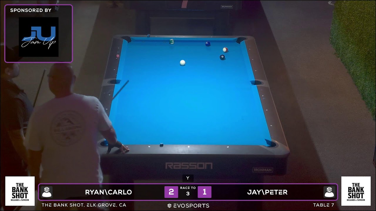 RYAN\CARLO vs JAY\PETER - THE BANK SHOT - TABLE 7 | EvoSports