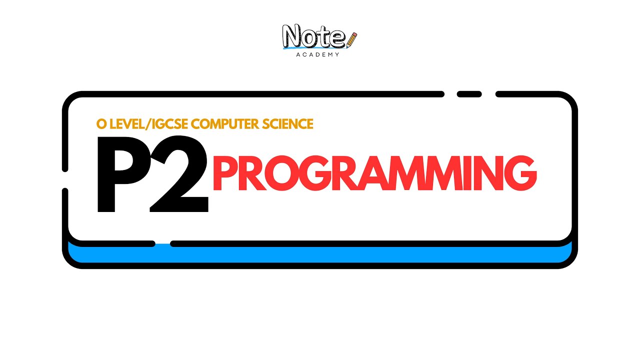 O Level/IGCSE CS | Chapter 8 - Programming