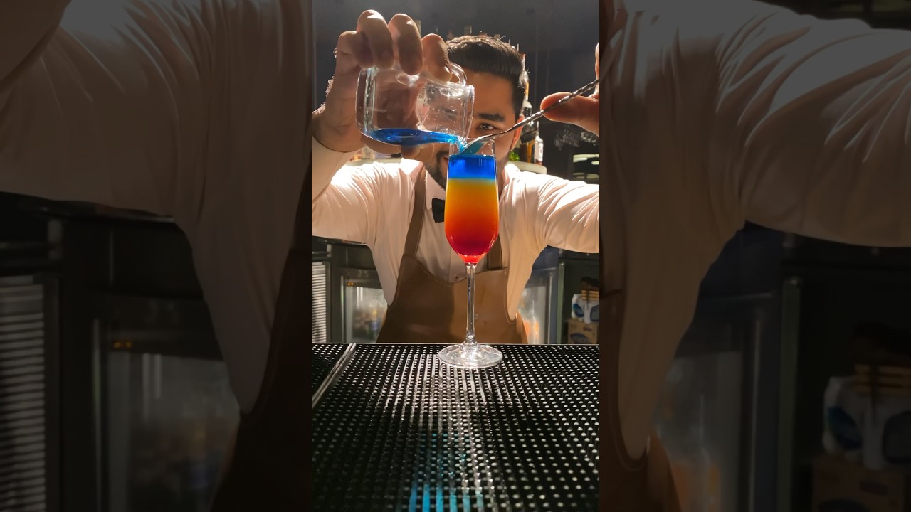 🔥Viral Rainbow Cocktail😱#cocktail #shorts #drink #rainbow