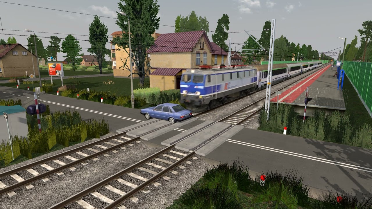 Symulator Maszyna - Wypadek z samochodem na przejezdzie kolejowym P.O Wolica Zachodnia
