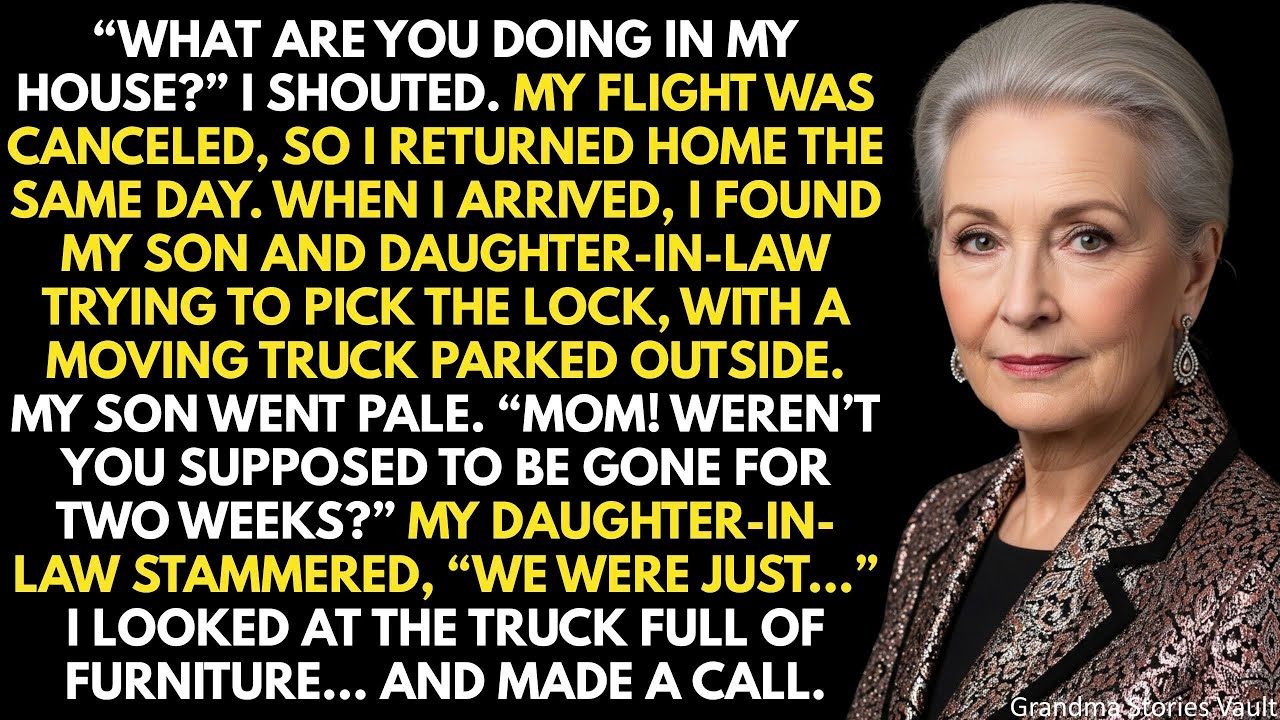 My Flight Was Canceled, So I Went Back Home. I Found My Son And DiL Trying To Force My Door Open...