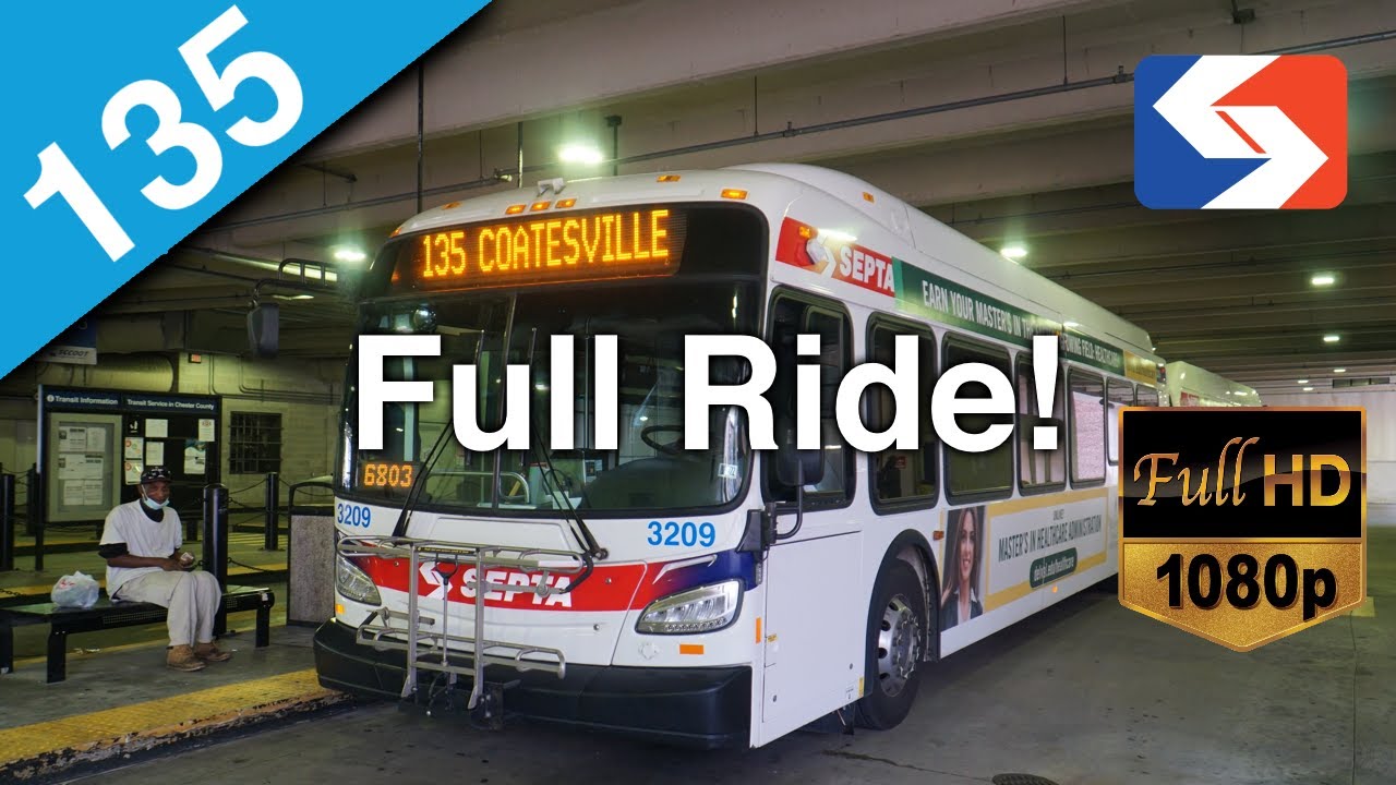 SEPTA Route 135 to Coatesville FULL RIDE - 2019 New Flyer XDE40