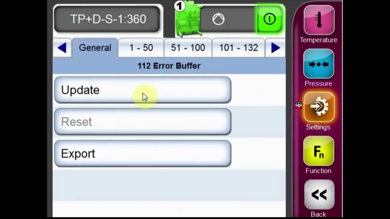 TEMPRO plus D TCU - Checking the Error Buffer