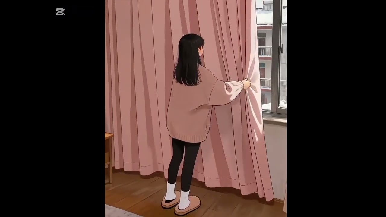 Snowing and Relaxing day...❄️🌨️☕ #relaxing #animation #calm #fypシ゚viral #fypシ 