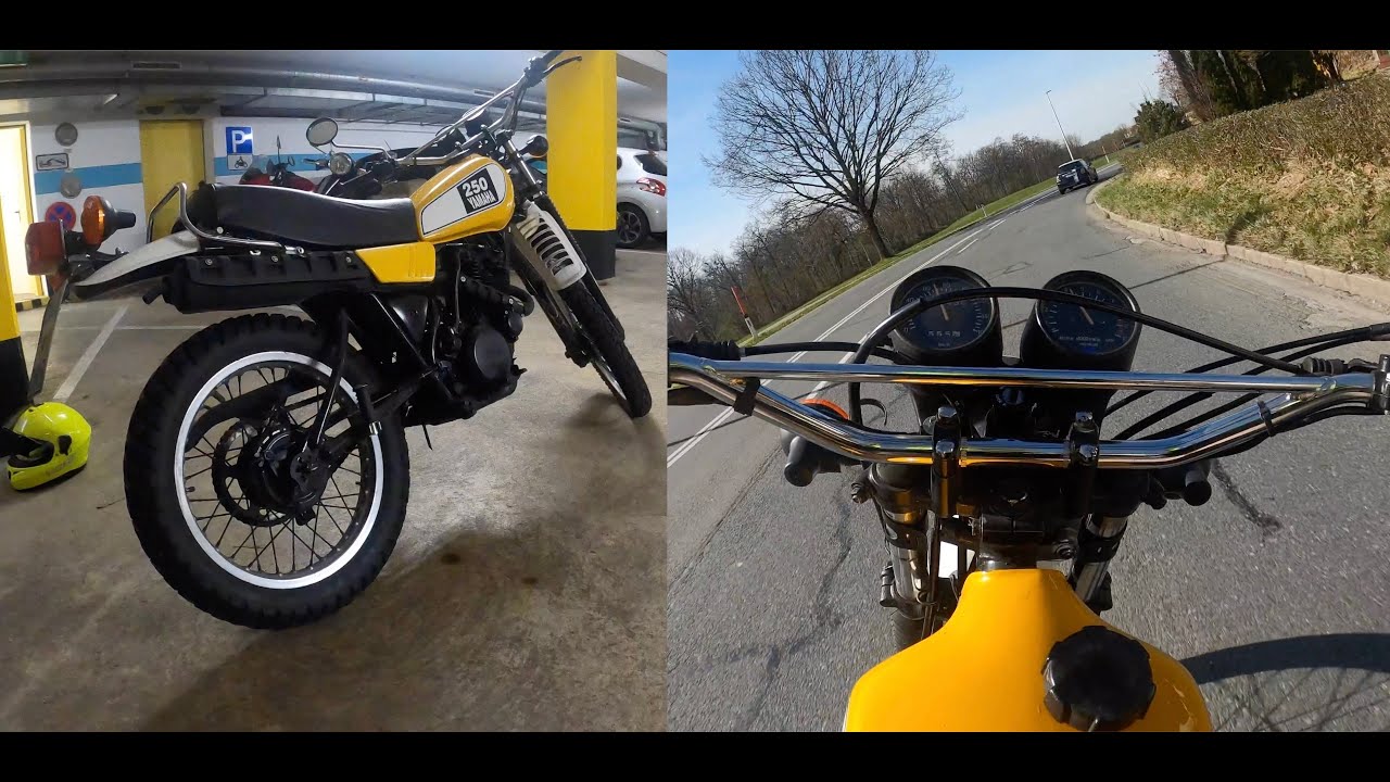 classic Yamaha XT 250 3Y3 country road ride