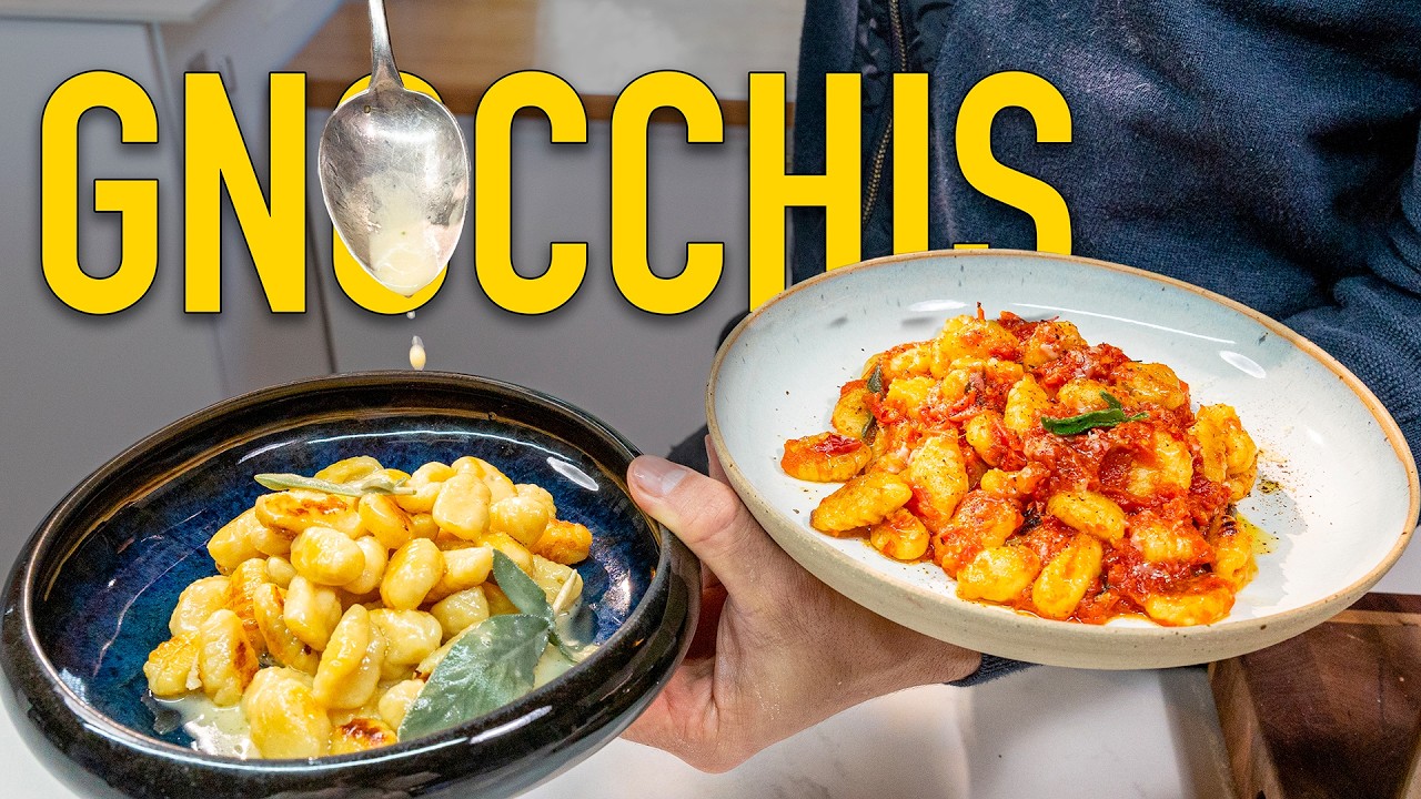 Gnocchis (avec un peu de tomate lyophilisé)