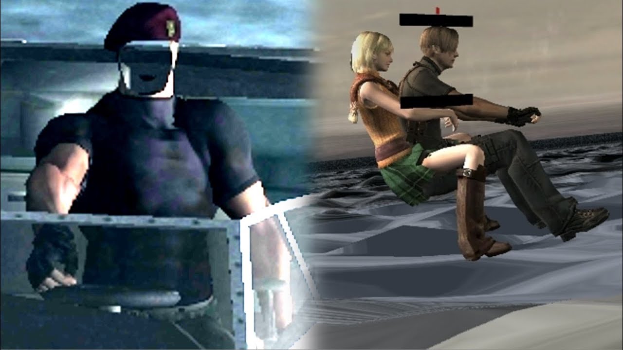 Curiosidades fuera del mapa de Resident evil 4 #4 | Krauser sin cara y los ojos de Mike