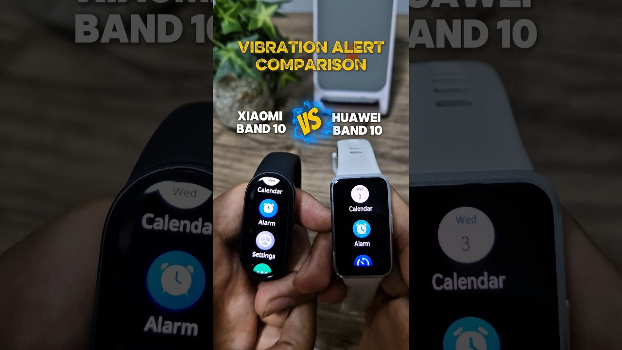 Xiaomi Band 10 VS Huawei Band 10: Vibration Test #xiaomiband10 #huaweiband10 #versus