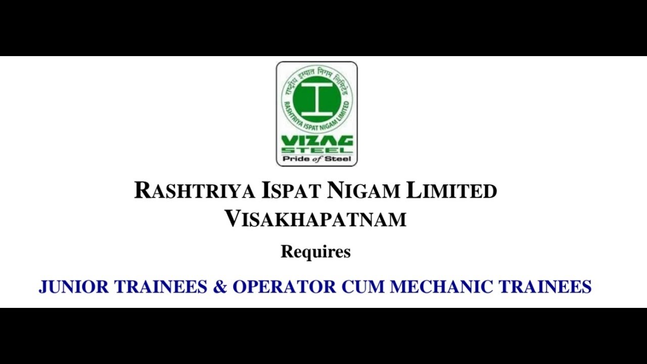 VIZAG STEEL || RINL RECRUITMENT 2019
