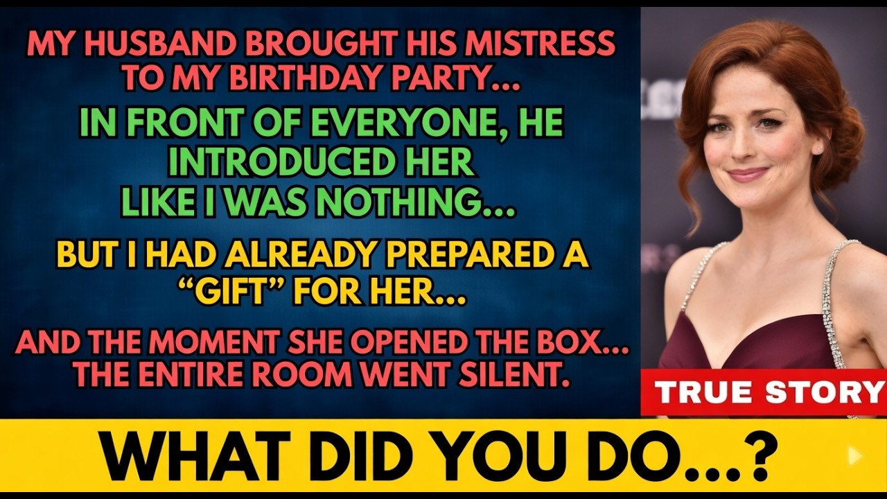 My Husband Brought His Mistress to My Birthday Party… So I Handed Her the Gift That Ended Their...