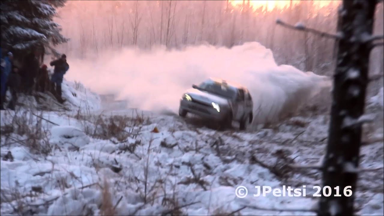 Big crash at Heinola rally 16.01.2016