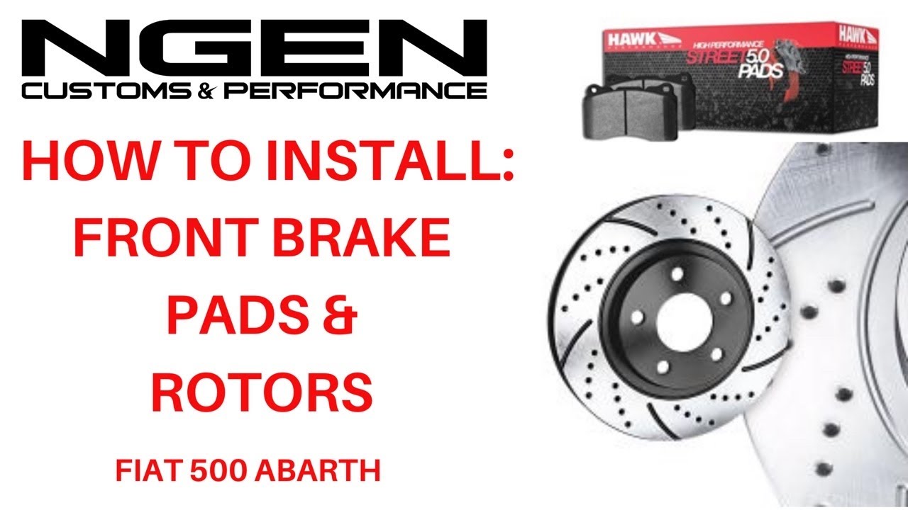 FRONT BRAKES (PADS & ROTORS) INSTALL on a Fiat 500 Abarth - HOW TO!