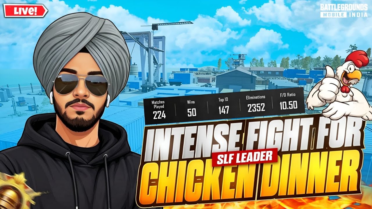 SLF IS LIVE WITH CONQUEROR GAMEPLAY #bgmi #bgmilive #punjabistreamer #conquerorpush