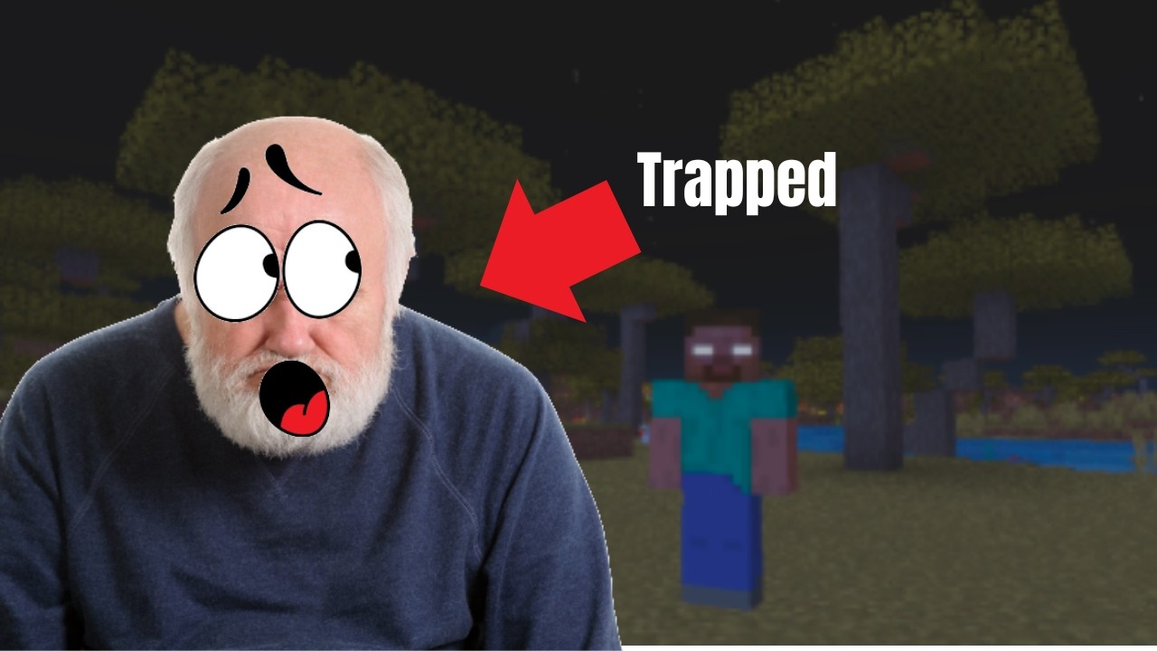 I made an old man play scary minecraft maps