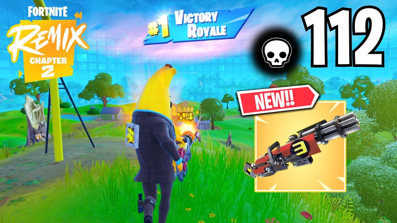 112 Elimination AGENT PEELY Solo vs Squads WINS Gameplay (FORTNITE CHAPTER 2 REMIX)!