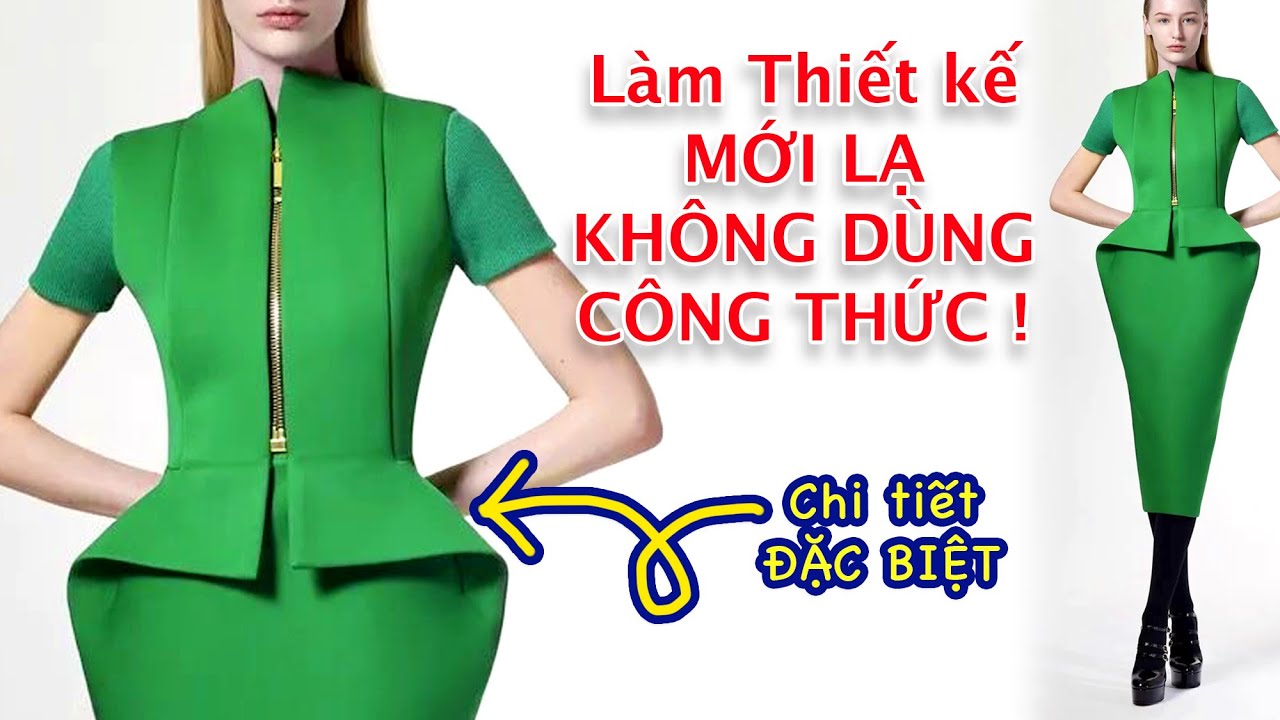 101/ Dạy THIẾT KẾ ĐẦM ĐẶC BIỆT KHÔNG DÙNG CÔNG THỨC/ How to design a Special Dress