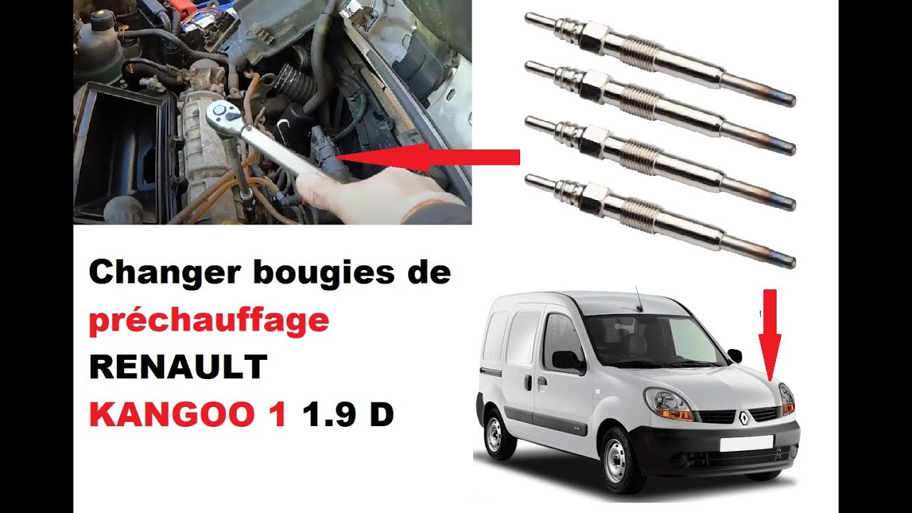 Замена свечей накаливания RENAULT KANGOO 1 1.9 D