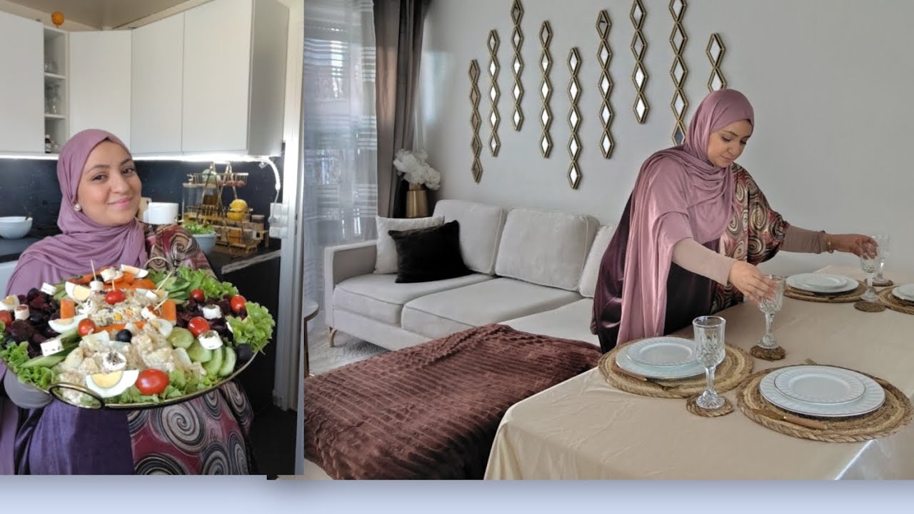 فلوق متنوع بالوصفات 👍😱😍عرضة فاخرة لاخت الزوج😱😘🙎‍♀️ادخلي تدي افكار لتقديم طاولةالطعام باطبع وشان👌💥❤️