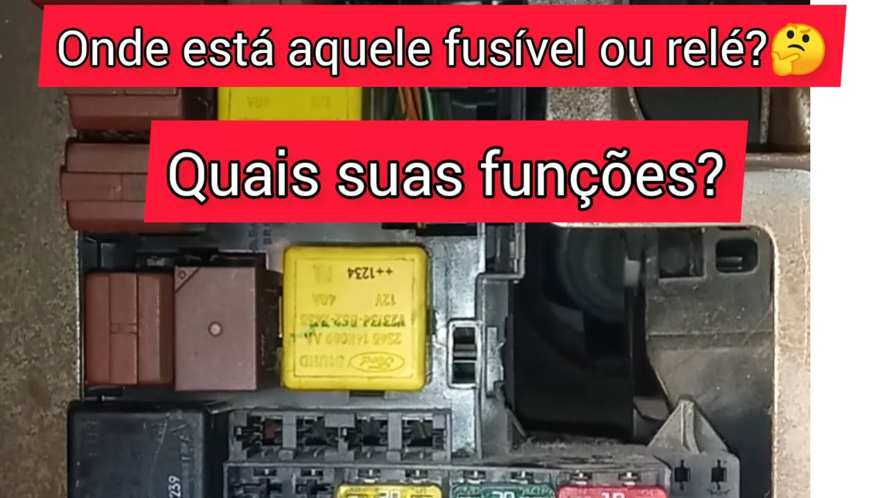 Caixa central de fusíveis e relés do ford fiesta zetec rocam!
