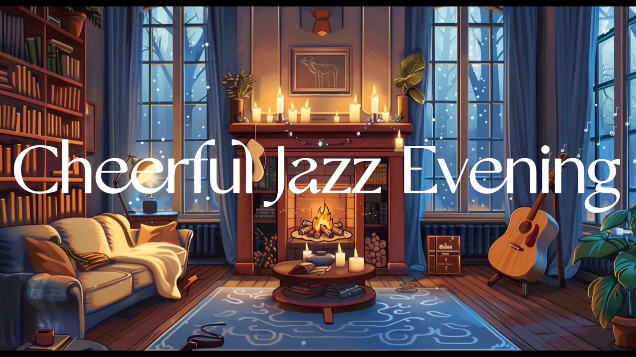 Cheerful Evening Jazz 🍷✨ Cozy Home Ambience for Wine, Tea & Relaxing Nights