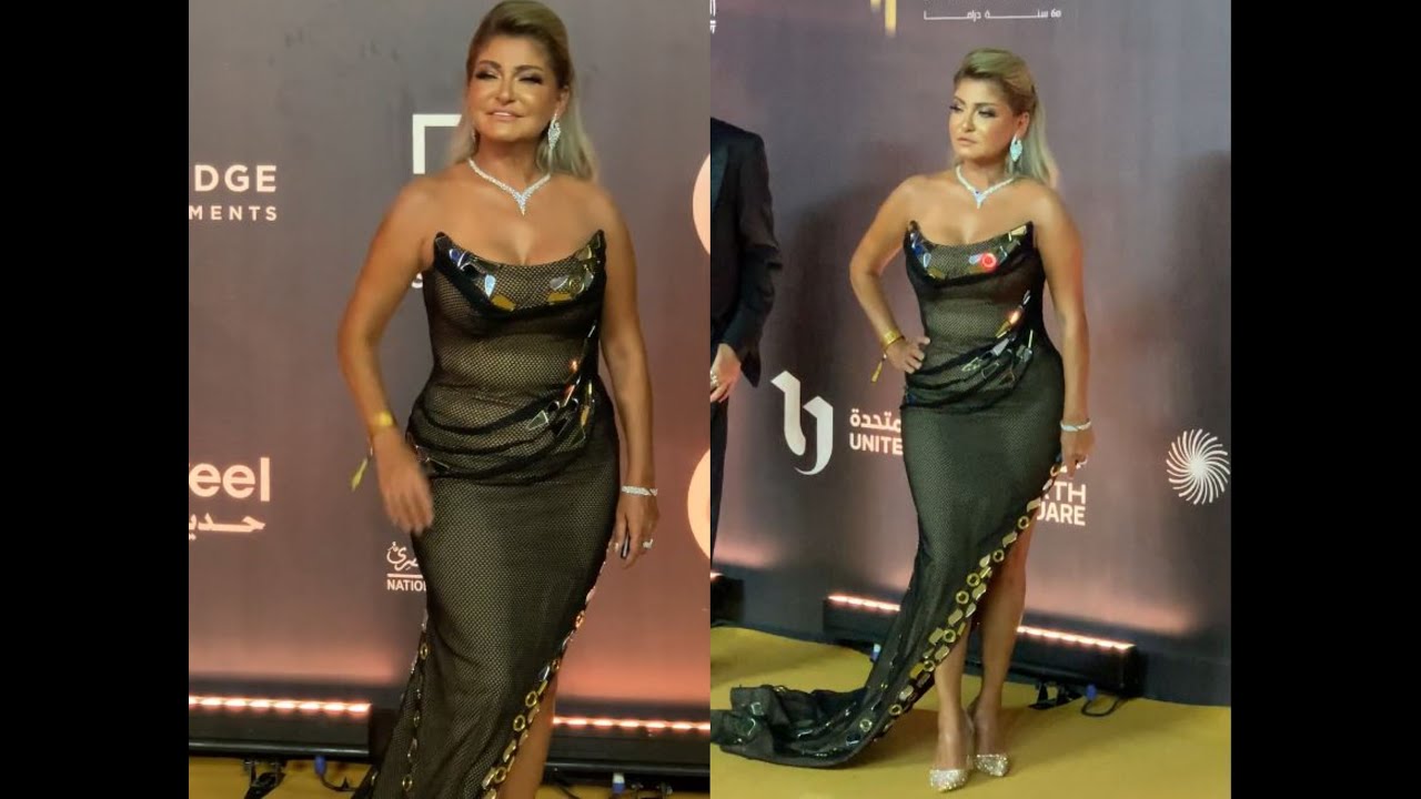 علا غانم ترتدي فستان شفاف فى مهرجان الدراما .. احكم بنفسك فى بطانة ولا لا