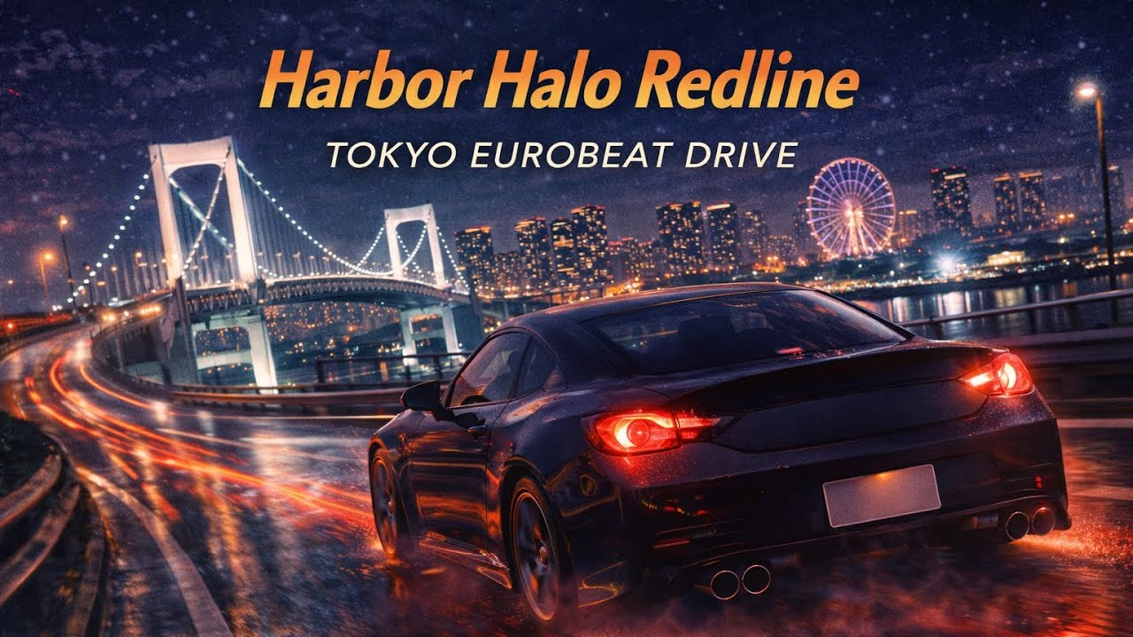【東京ユーロビート】Harbor Halo Redline | Tokyo EUROBEAT DRIVE / 東京・湾岸ナイトドライブ