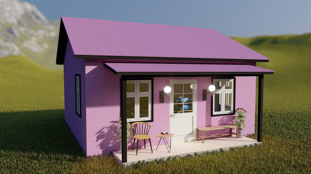 6x6 Meters I 19'x19' Budget-Friendly Small House Design : Affordable Elegance