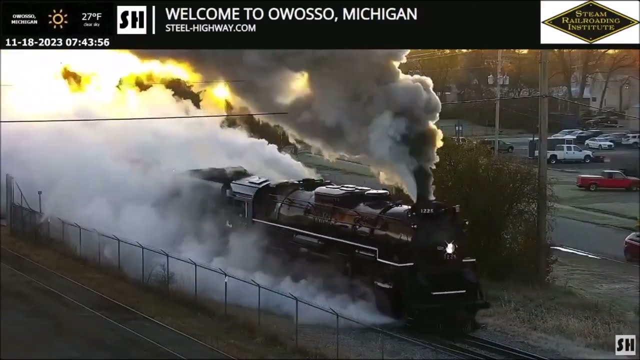 Pere Marquette 1225 on 2023 North Pole Express in Owosso, MI