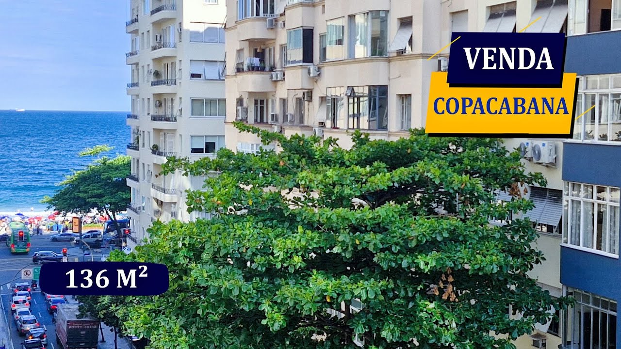 COPACABANA MIGUEL LEMOS A 1 QUADRA DA PRAIA VISTA MAR 136M² REFORMADÍSSIMO PREMIUM 3 QUARTOS VAGA