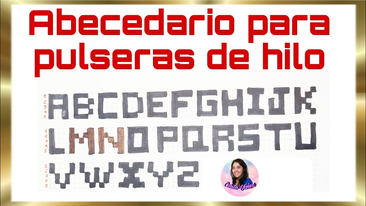 Letras para #pulseras y bolígrafos de #hilo #abecedario completo #asmr