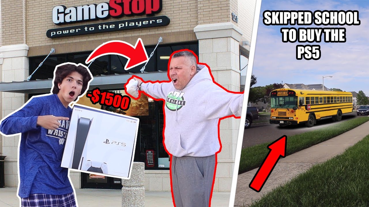 SKIPPING SCHOOL TO BUY THE PLAYSTATION 5 WITH MY PARENTS CREDIT CARD! (NOT CLICKBAIT)