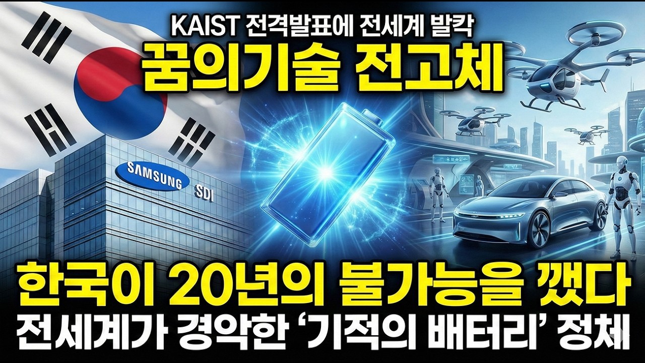 일본·중국 패닉! 한국이 20년 불가능을 깼다, 전 세계가 경악한 '기적의 배터리' 정체