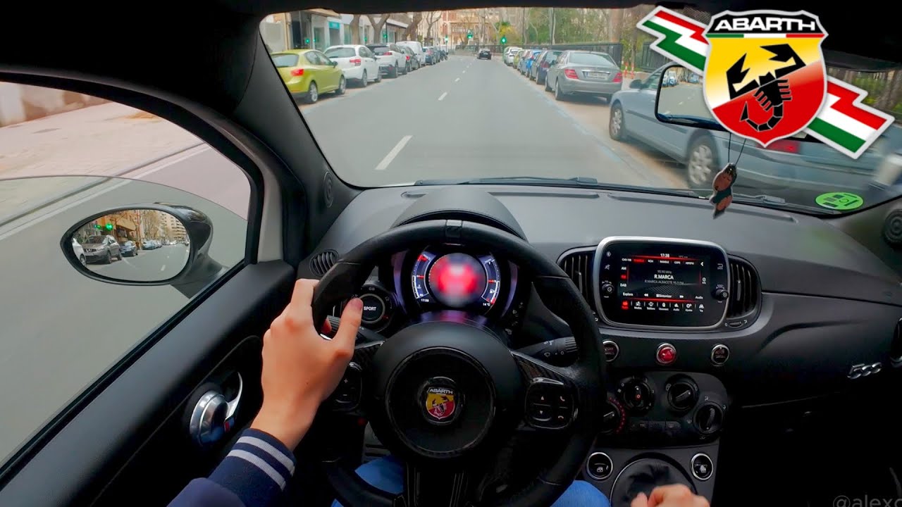 POV Turbo Drive in My Abarth 595 – Pure Sound Through the City (4K)