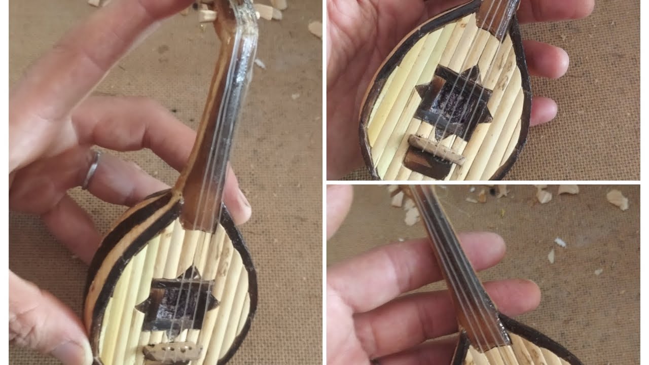 كيفية صنع مجسم صغير لآلة العود   How to make a small model of the oud instrument