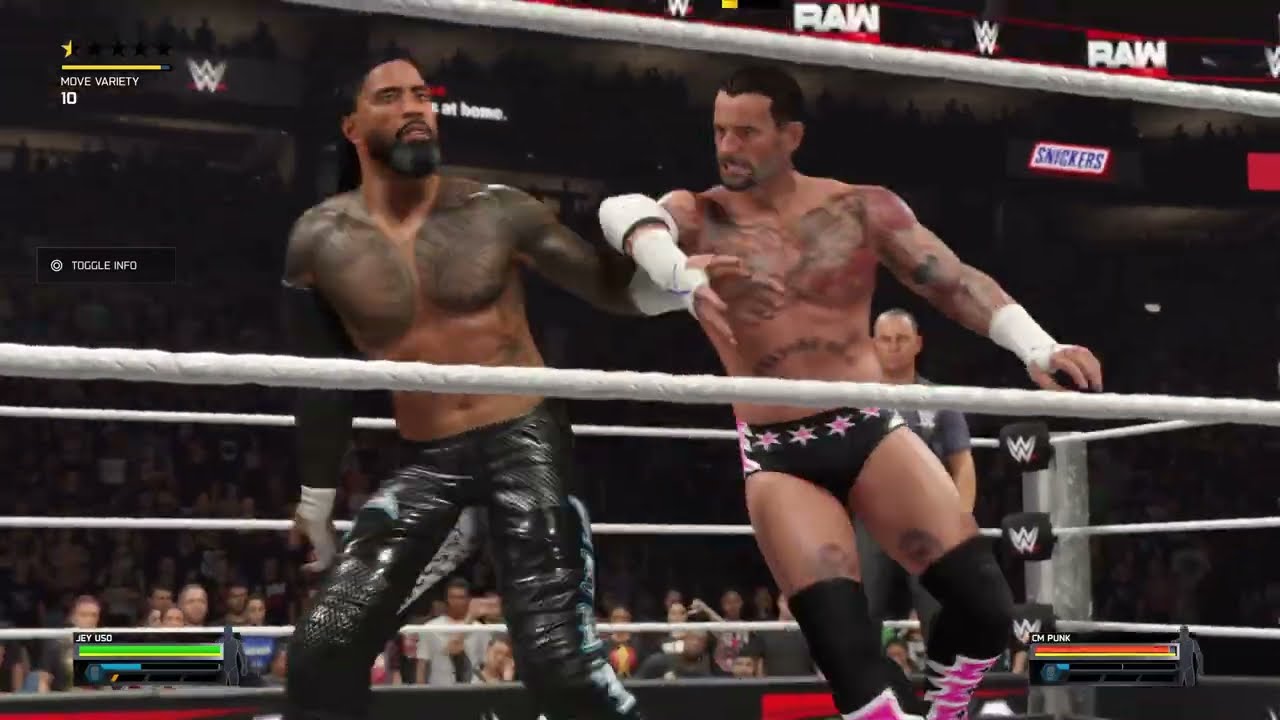Jey Uso Vs Cm Punk - One On One Match - Wwe Raw