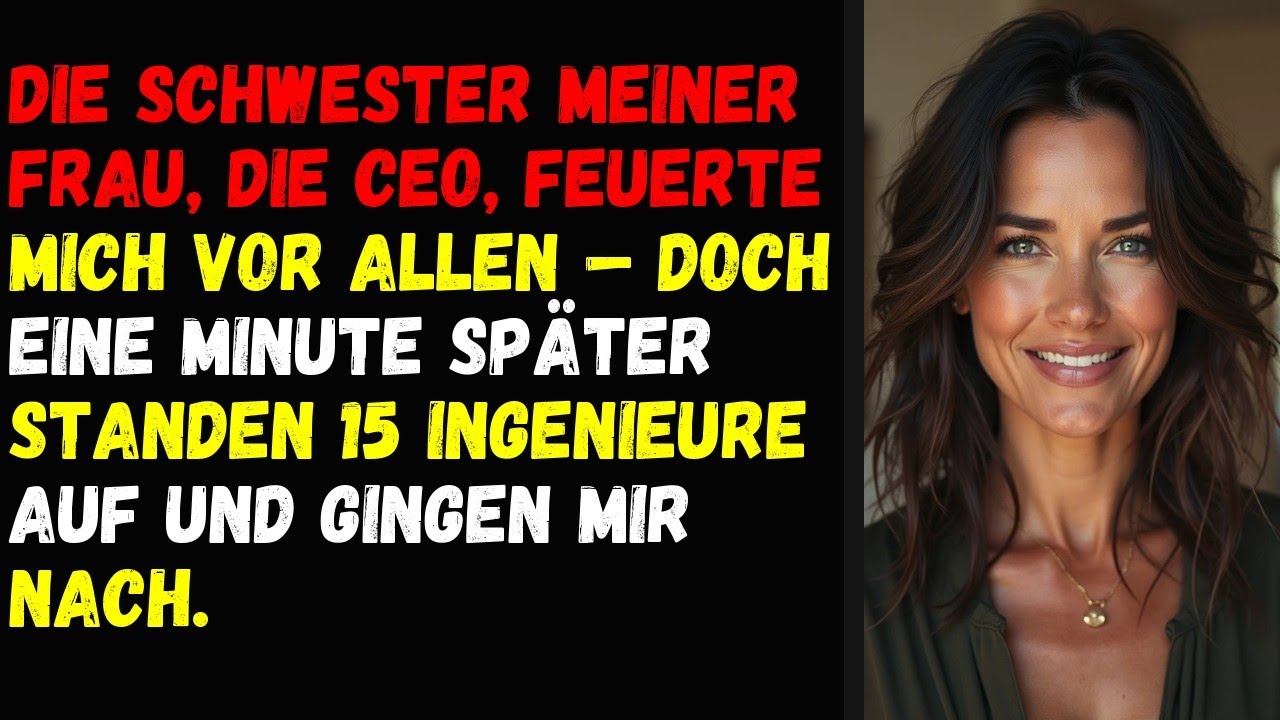 Die Schwester meiner Frau, die CEO, feuerte mich vor allen – doch eine Minute später standen