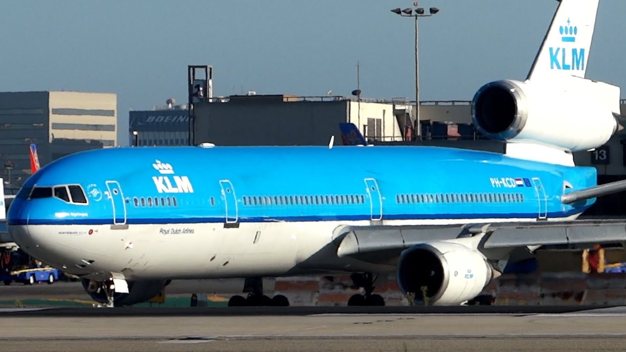 KLM MD-11 PH-KCD Departing LAX