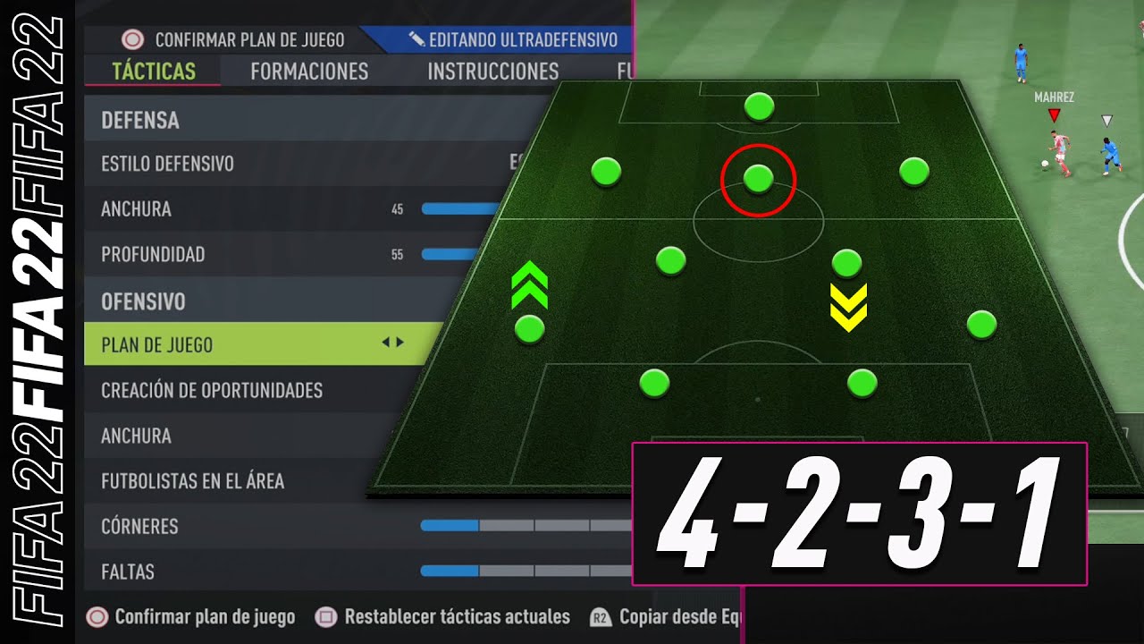 FIFA 22 | COMO JUGAR con FORMACIÓN 4231 (PASO A PASO) | + Tácticas e instrucciones!