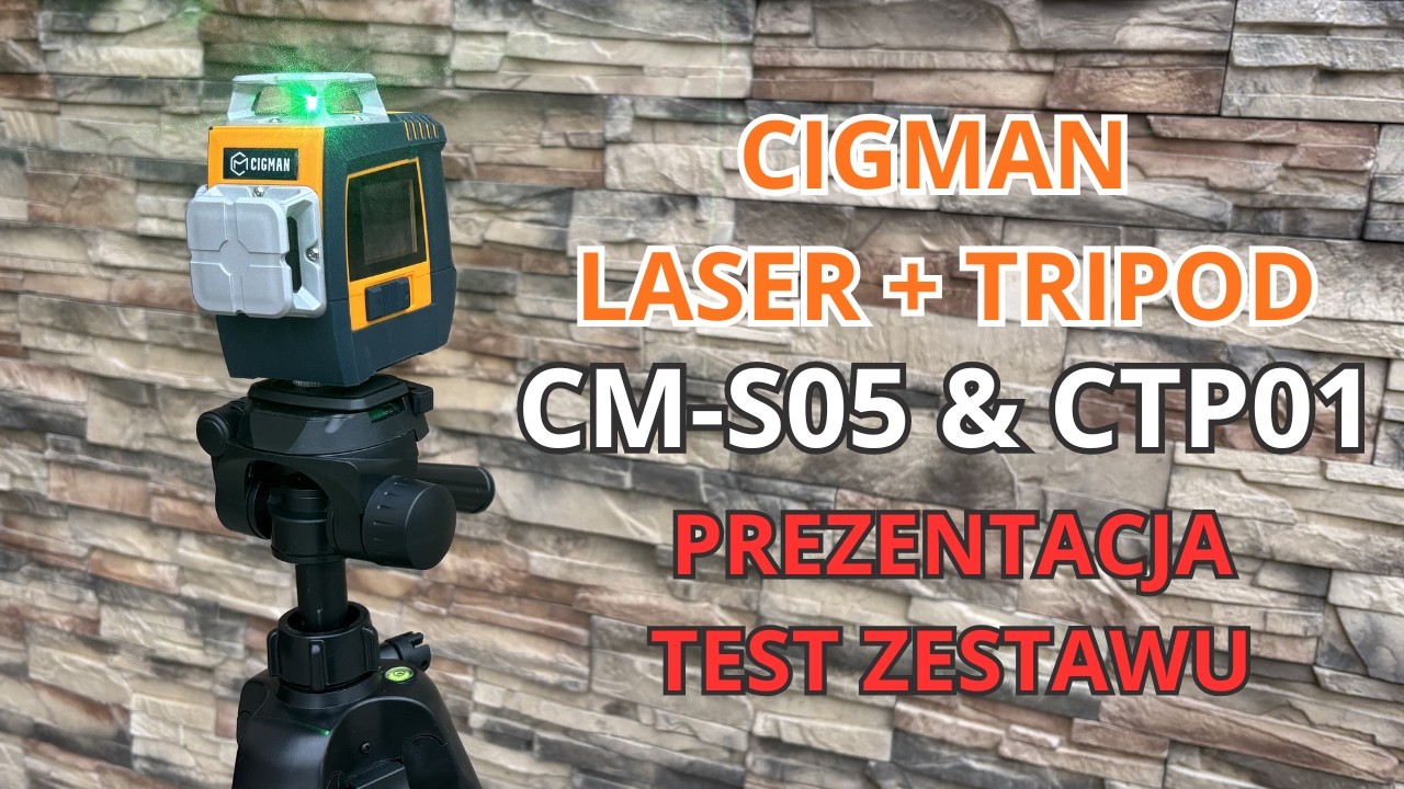 Laser krzyżowy 360 CIGMAN CM-S05 + STATYW CTP01 - TEST - Laser level