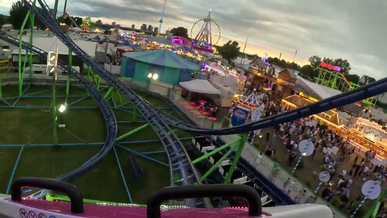 Schwarzkopf Achterbahn - D&uuml;sseldorf Rheinkirmes 2023 - Alpina Bahn - POV