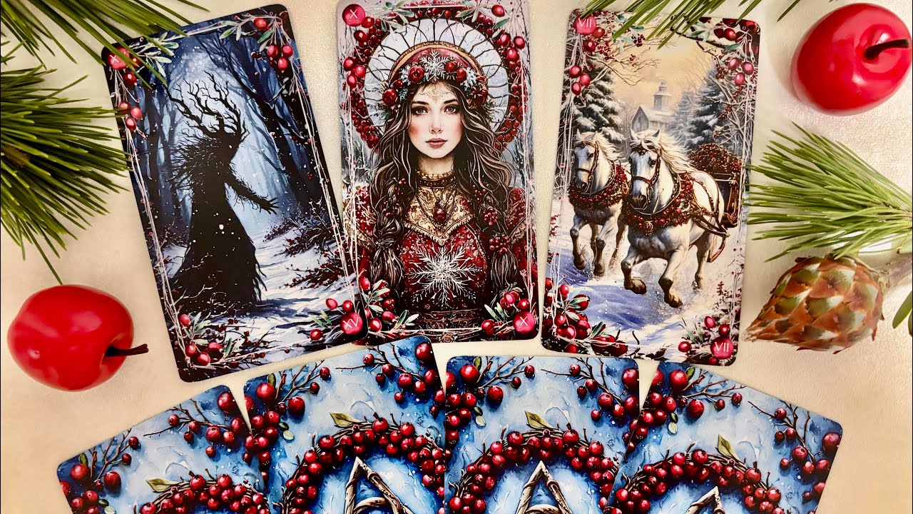 Обзор колоды «The Frozen Cranberry Tarot»❄️🍒❄️  Таро Морозной Клюквы.