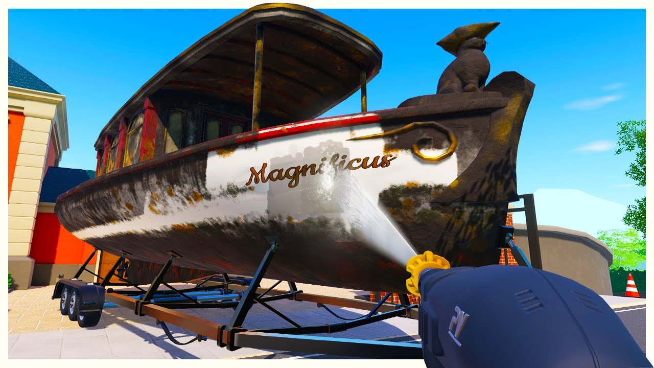 Pressure Washing The Filthiest Boat I've Ever Seen - PowerWash Simulator