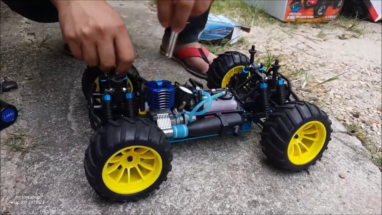 hsp 1/10 nitro truck out of box test run