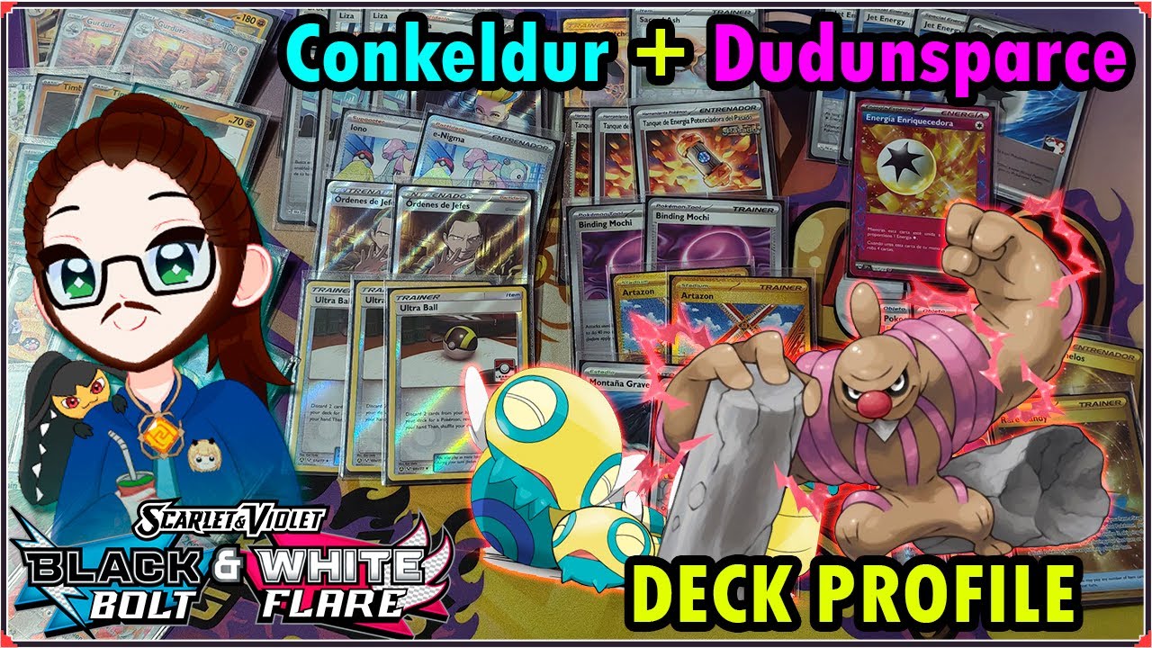 Pokemon TCG  | DECK LIST Conkeldurr / Dudunsparce , HILDA lo CAMBIA TODO en Black Bolt & White Flare