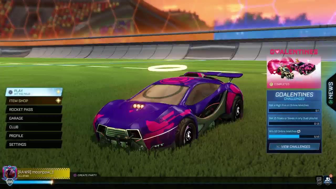 Rocket league (No or little interaction)
